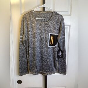 Stylish Gray Long Sleeve Shirt, size Large, NWT